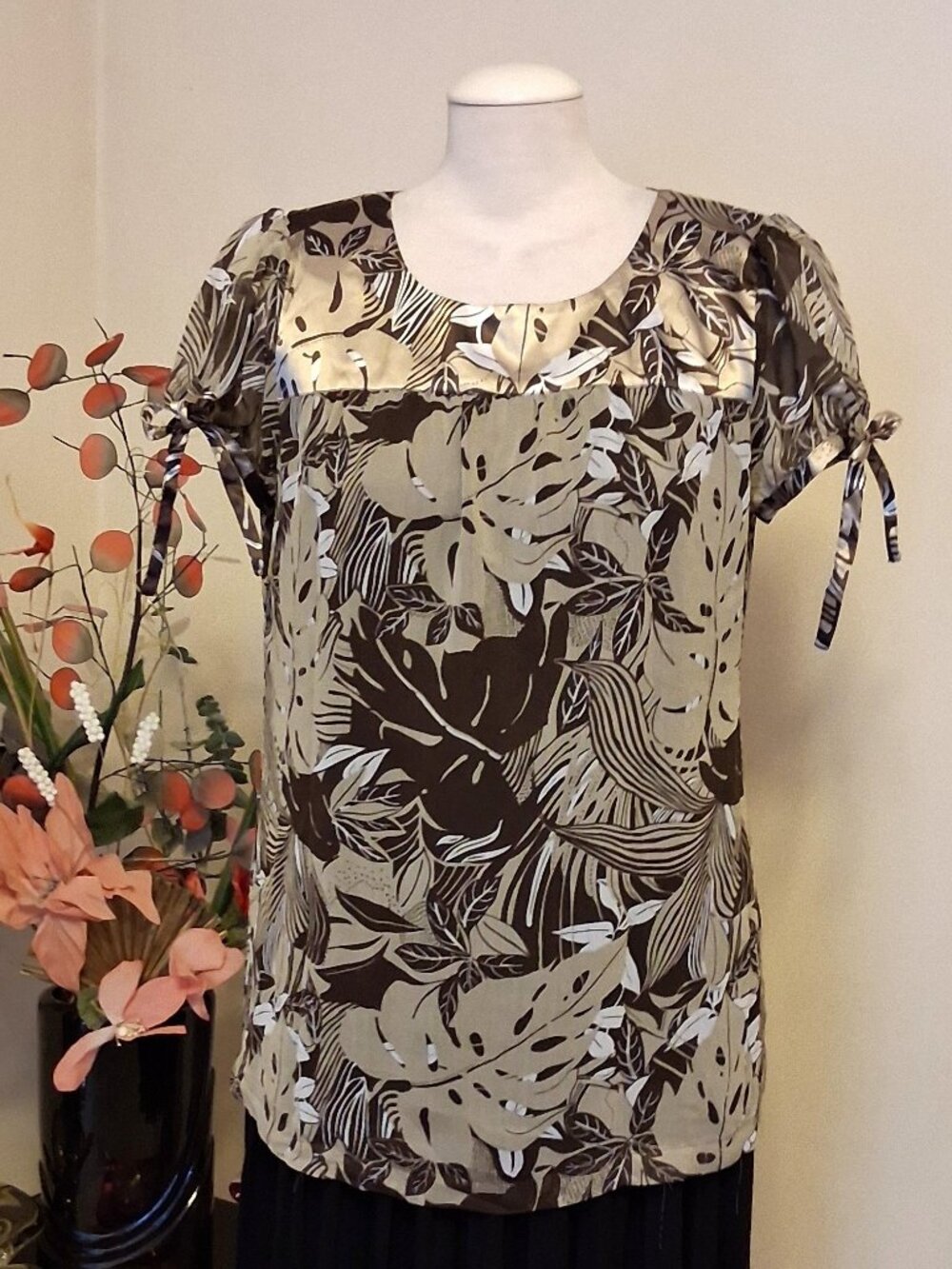 NEW Women’s Floral Printed Lined Tunic Well Tailored Quality Summer Blouse Top